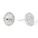 RADIANT SILVER OVAL STUDS - ARETES - Malandra Jewelry - FBA530-1EJG0015-1PP-4