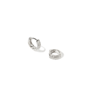 RADIANT SILVER SPARK HUGGIES - ARETES - Malandra Jewelry - EAWA126.P-AAE645-S-6mm