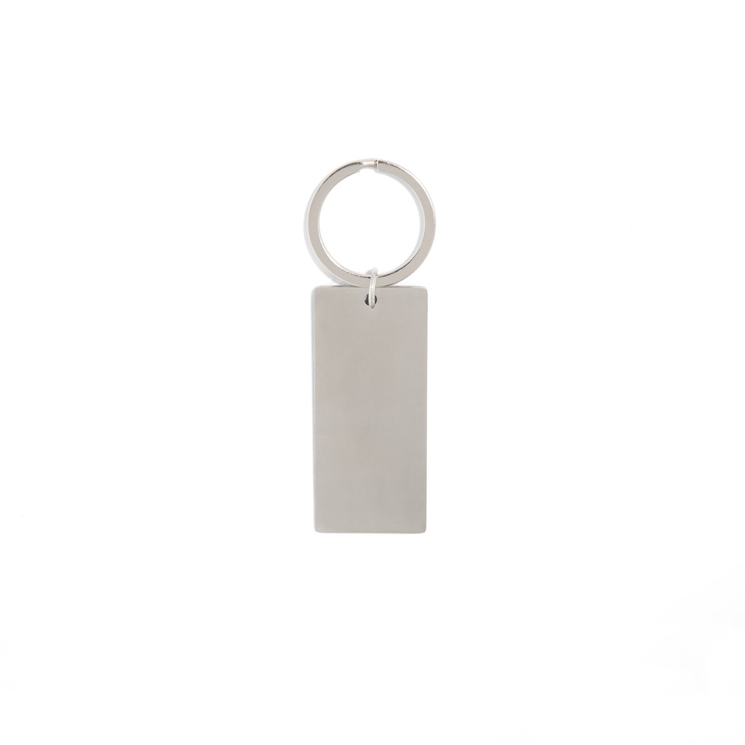 RECTANGULAR CUSTOM SILVER CHAIN - LLAVEROS - Malandra Jewelry - ESYK16.P