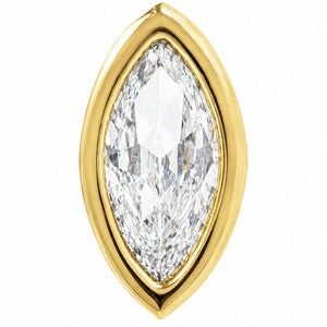 REGAL MARQUISE GOLD PIERCING - ARETES - Malandra Jewelry - ZTA25-EGD1351