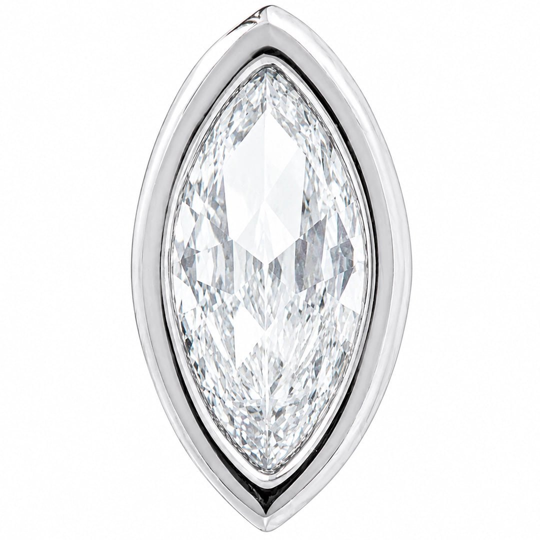 REGAL MARQUISE SILVER PIERCING - ARETES - Malandra Jewelry - ZTA25.P-EGD1351