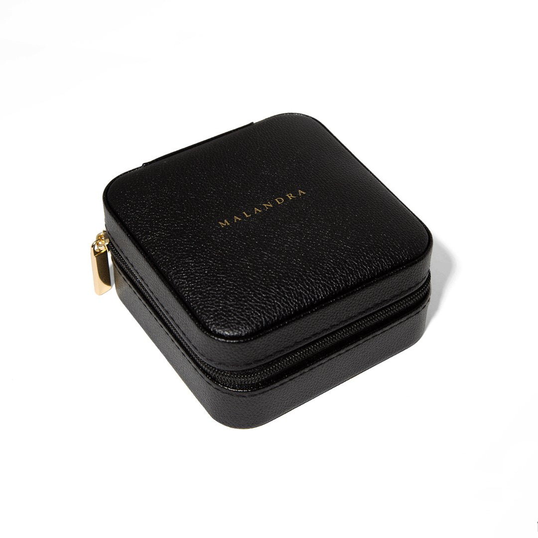 REGALO - BLACK SQUARED JEWELRY CASE - singleton_gift - Malandra Jewelry - JO28.RW - SY - 10076