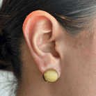 RIBBED ROUND EARRINGS - ARETES - Malandra Jewelry - EUWA227 - JDE0102017