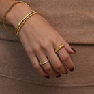 RING GOLDEN COLUMNS - ANILLOS - Malandra Jewelry - EVFR44.6 - 1184 - RT1418G - 0025A