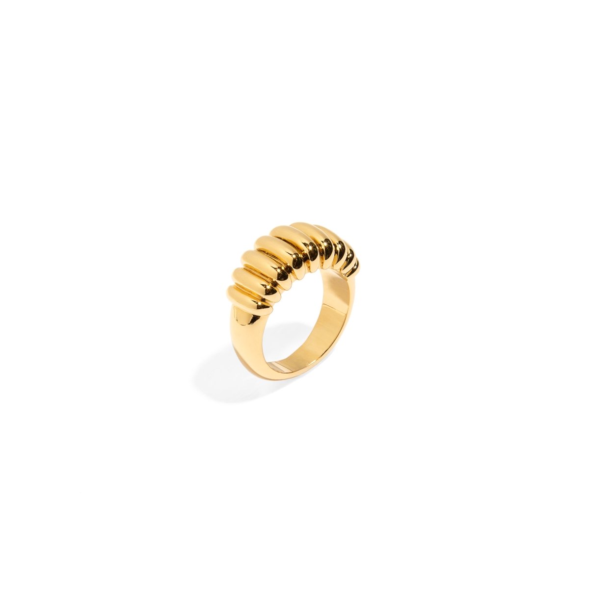 RING GOLDEN COLUMNS - ANILLOS - Malandra Jewelry - EVFR44.6 - 1184 - RT1418G - 0025A