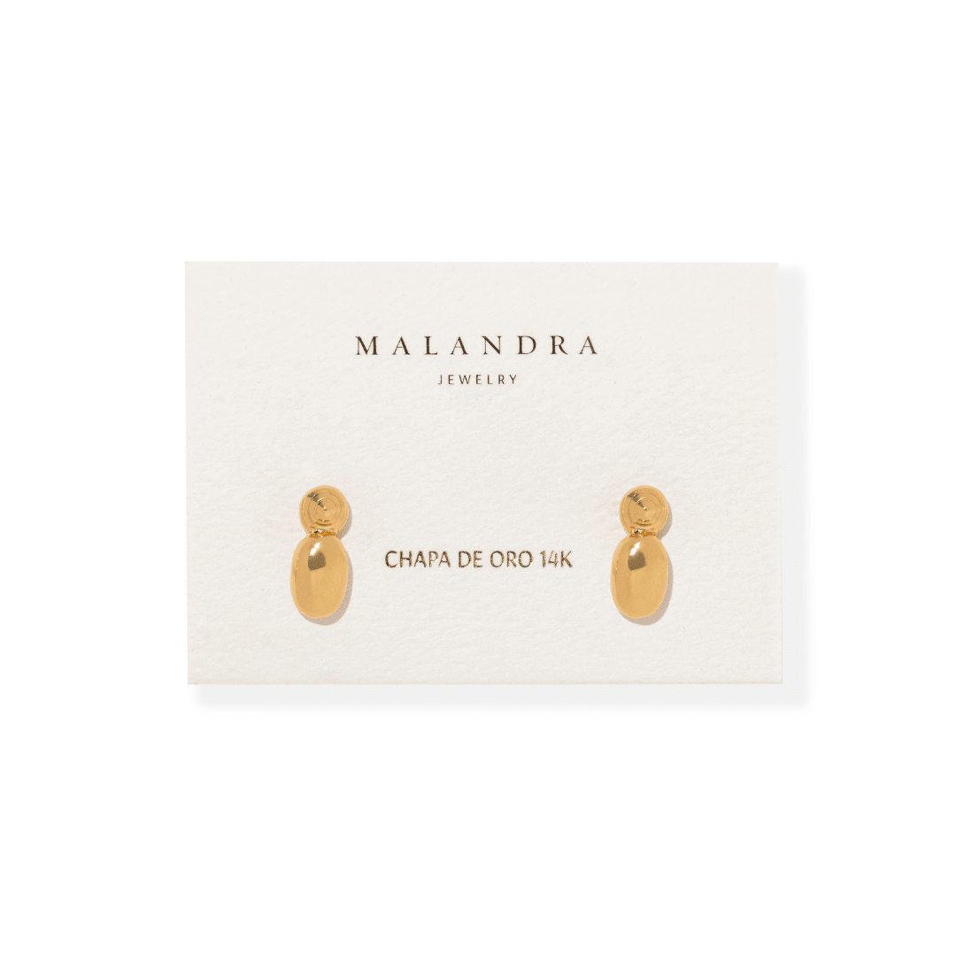 RIPPLE DROP EARRINGS - ARETES - Malandra Jewelry - VCA293-4043