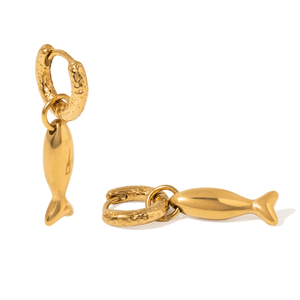 RIVIERA FISH EARRINGS - ARETES - Malandra Jewelry - EUWA545-JDE0103337
