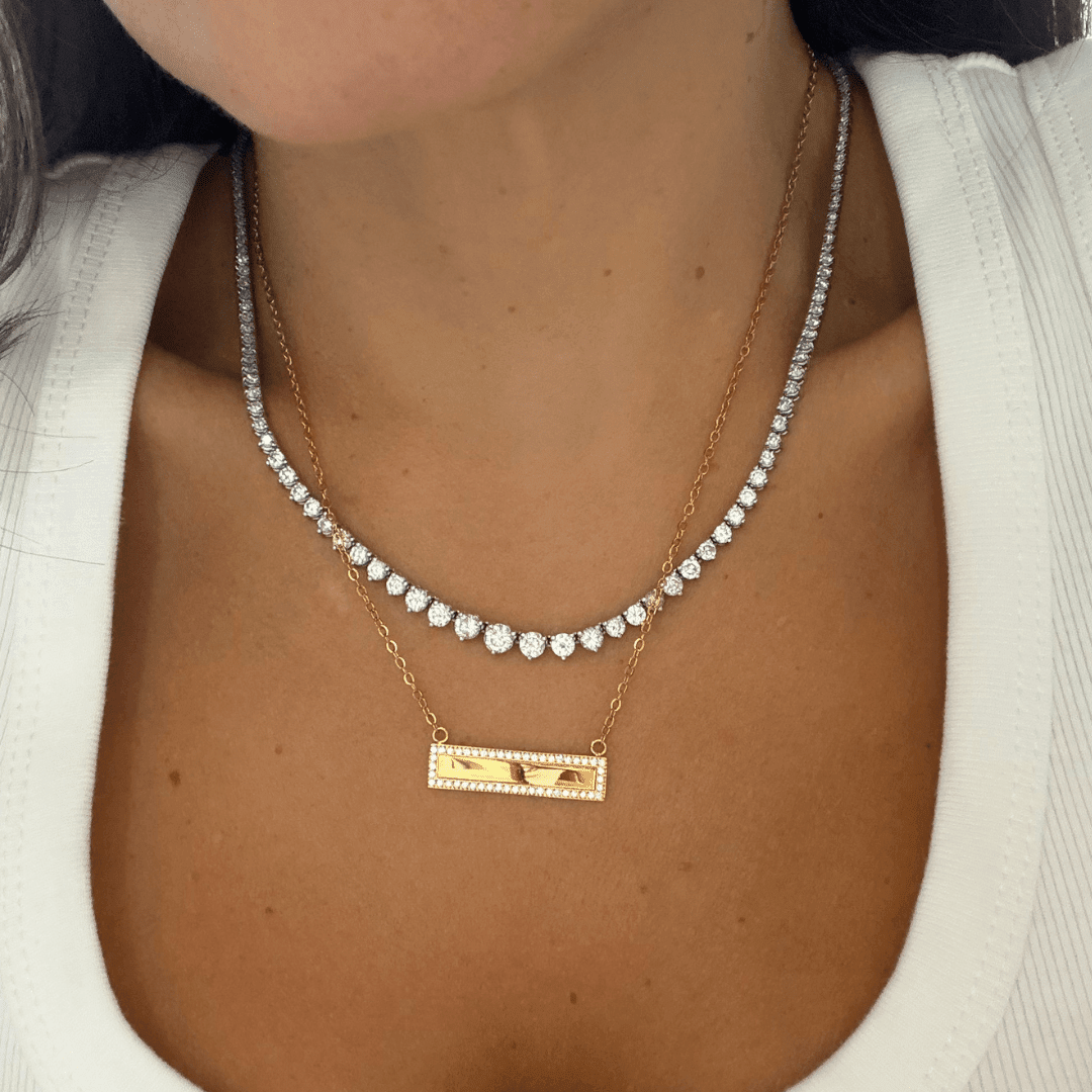 Riviera Moissanite Tennis Necklace - COLLARES - Malandra Jewelry - LSC2.P-HK00035