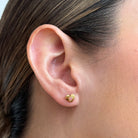 ROSE HEART GLOW EARRINGS - ARETES - Malandra Jewelry - VCA231 - 3982ROS