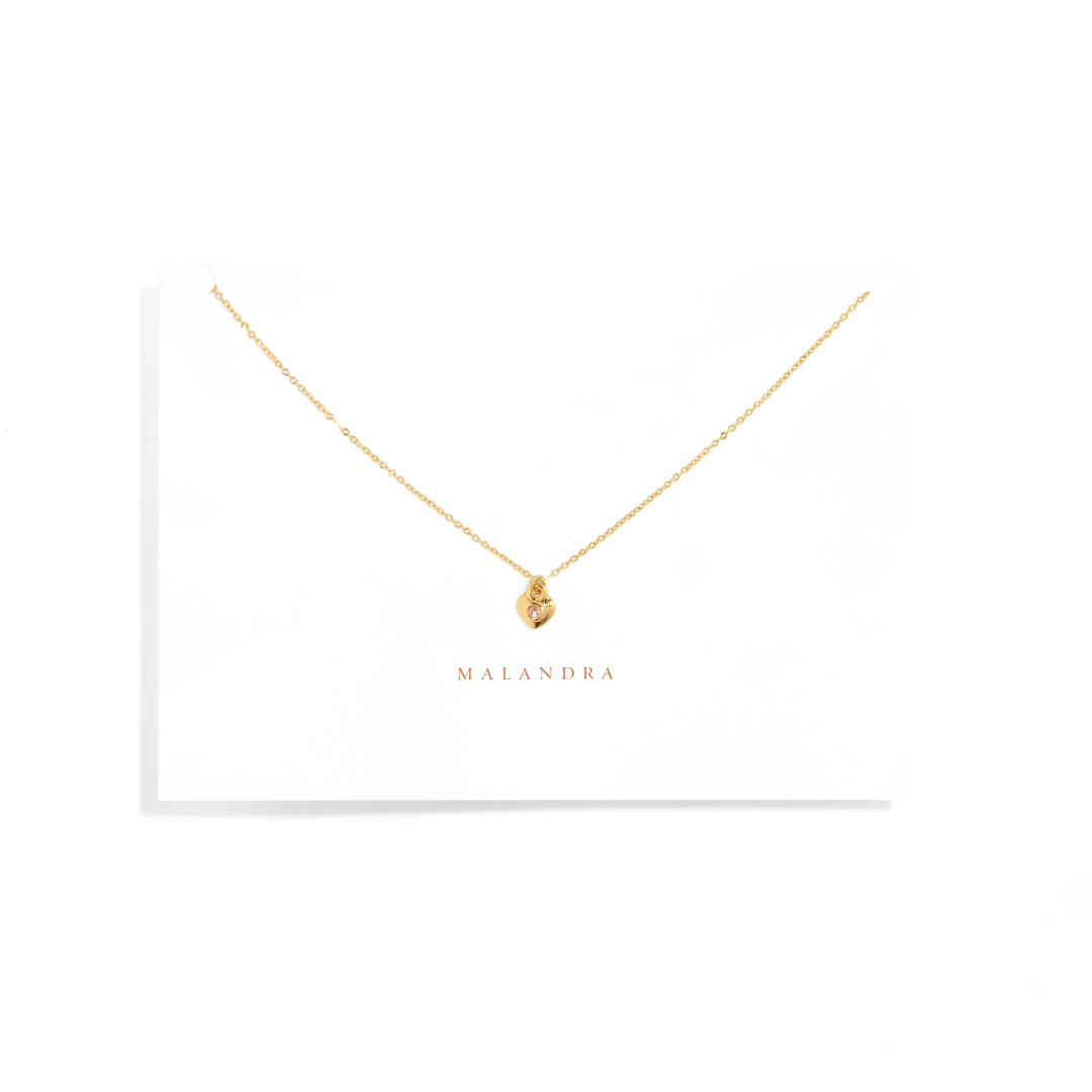 ROSE HEART LUX NECKLACE - COLLARES - Malandra Jewelry - VCC245-9100