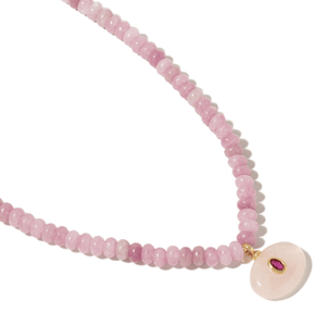 ROSÉ JASPER GAIA NECKLACE - COLLARES - Malandra Jewelry - TC2523