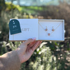 ROSE STONE EARRINGS SET - SETS DE REGALO - Malandra Jewelry - SET189 TA2171/TC1983