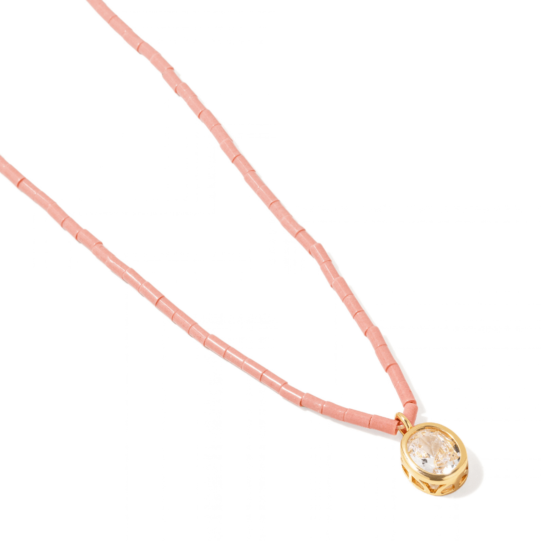 Rosebud Stone Gaia Necklace - COLLARES - Malandra Jewelry - TC2704