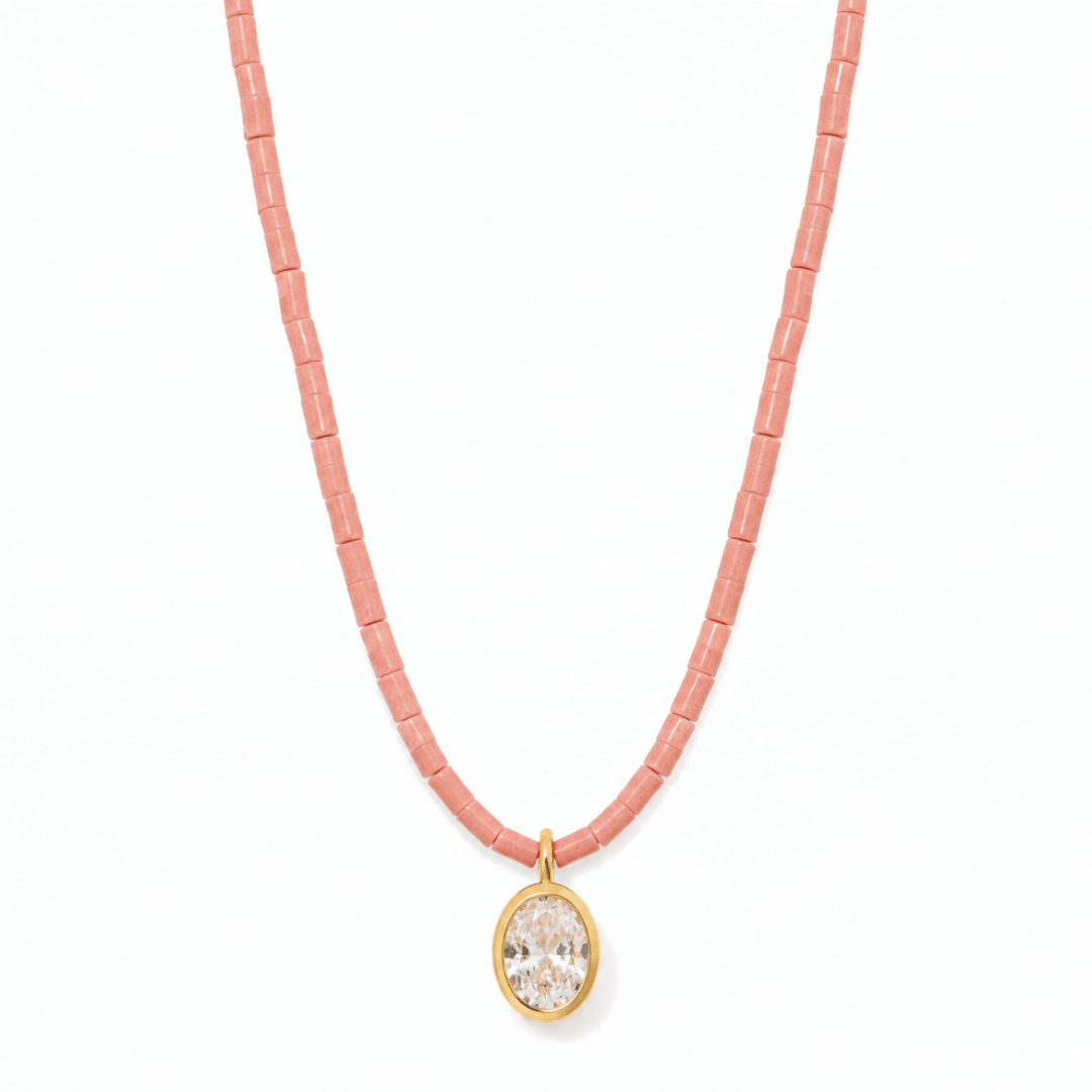 Rosebud Stone Gaia Necklace - COLLARES - Malandra Jewelry - TC2704