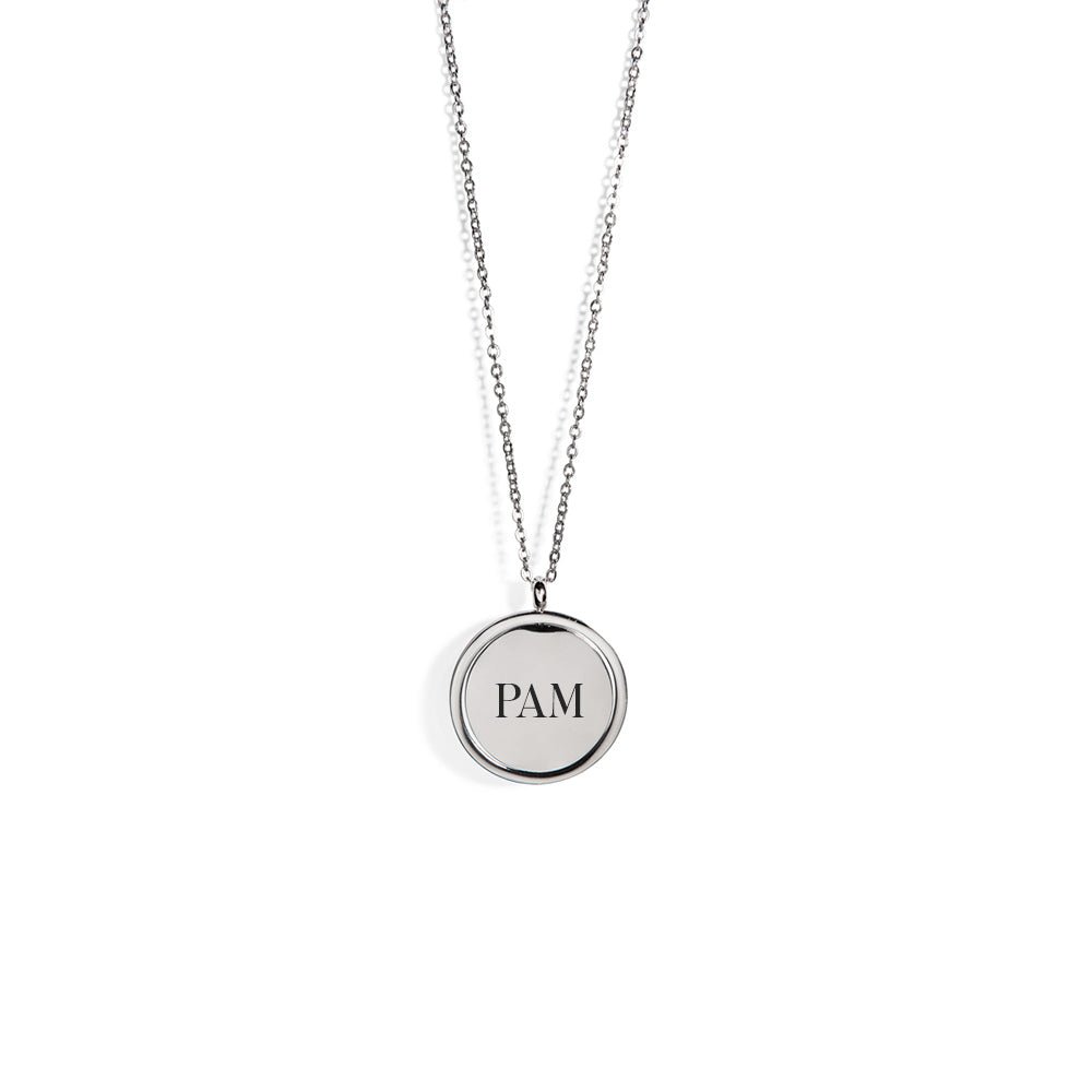 ROUND CHARM CUSTOM SILVER NECKLACE - COLLARES - Malandra Jewelry - ESYC5.P