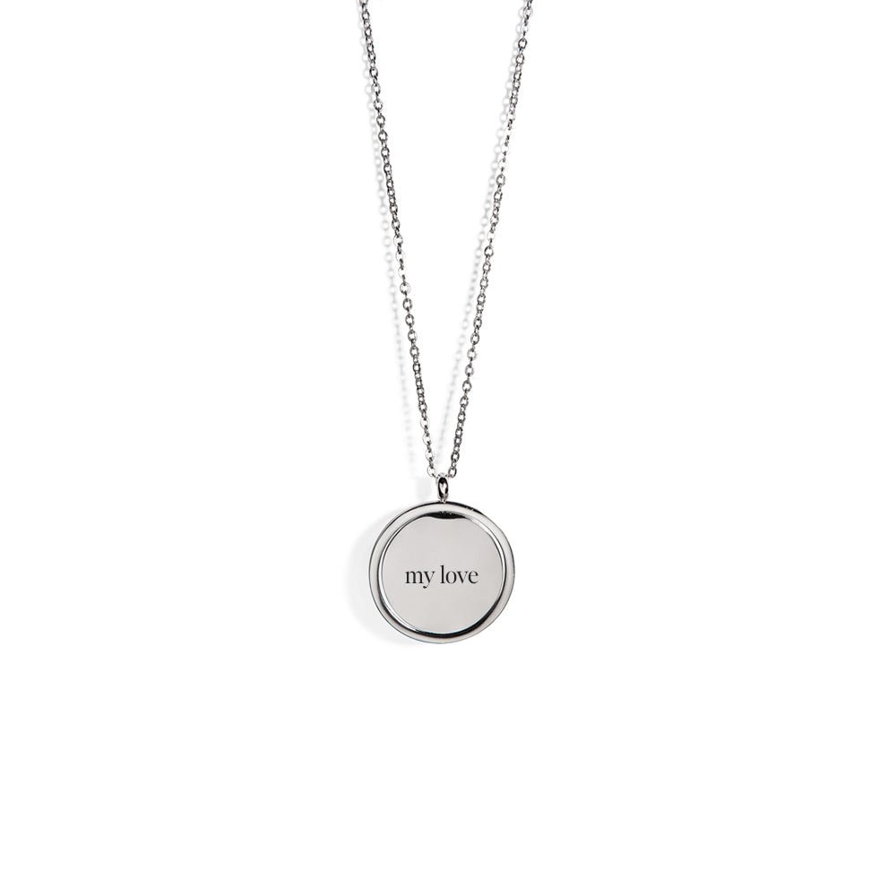 ROUND CHARM CUSTOM SILVER NECKLACE - COLLARES - Malandra Jewelry - ESYC5.P