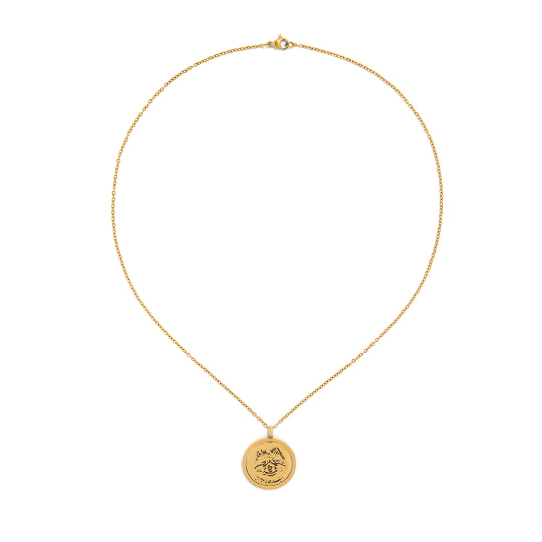 ROUND CHARM IMAGE NECKLACE - COLLARES GRABADOS - Malandra Jewelry - ESYC5