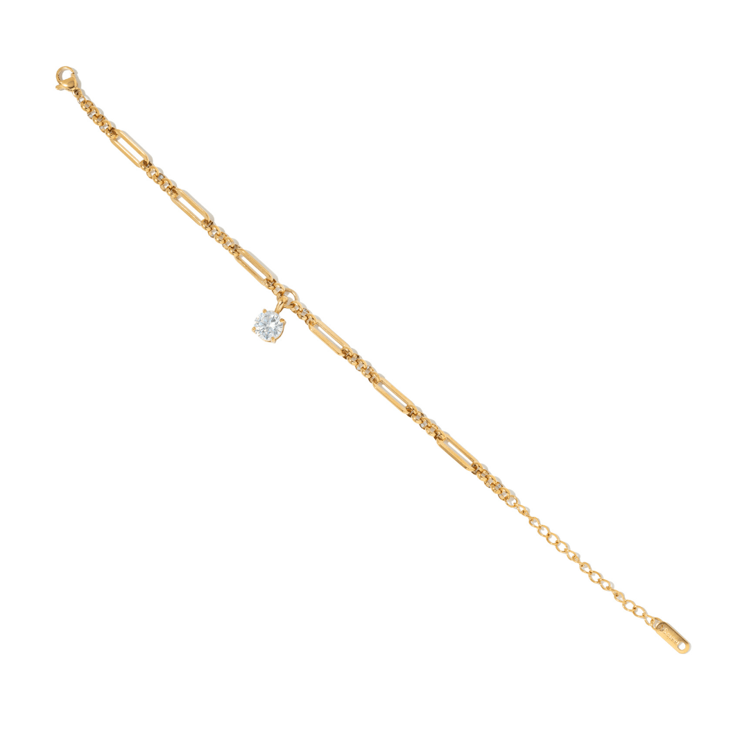 ROUND LUX LINK BRACELET - PULSERAS - Malandra Jewelry - EUWP417-JDB0312201-3