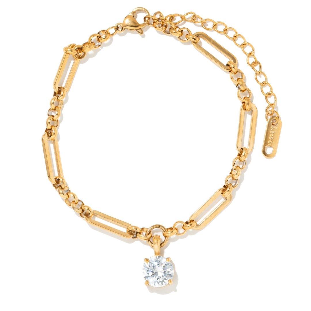 ROUND LUX LINK BRACELET - PULSERAS - Malandra Jewelry - EUWP417-JDB0312201-3