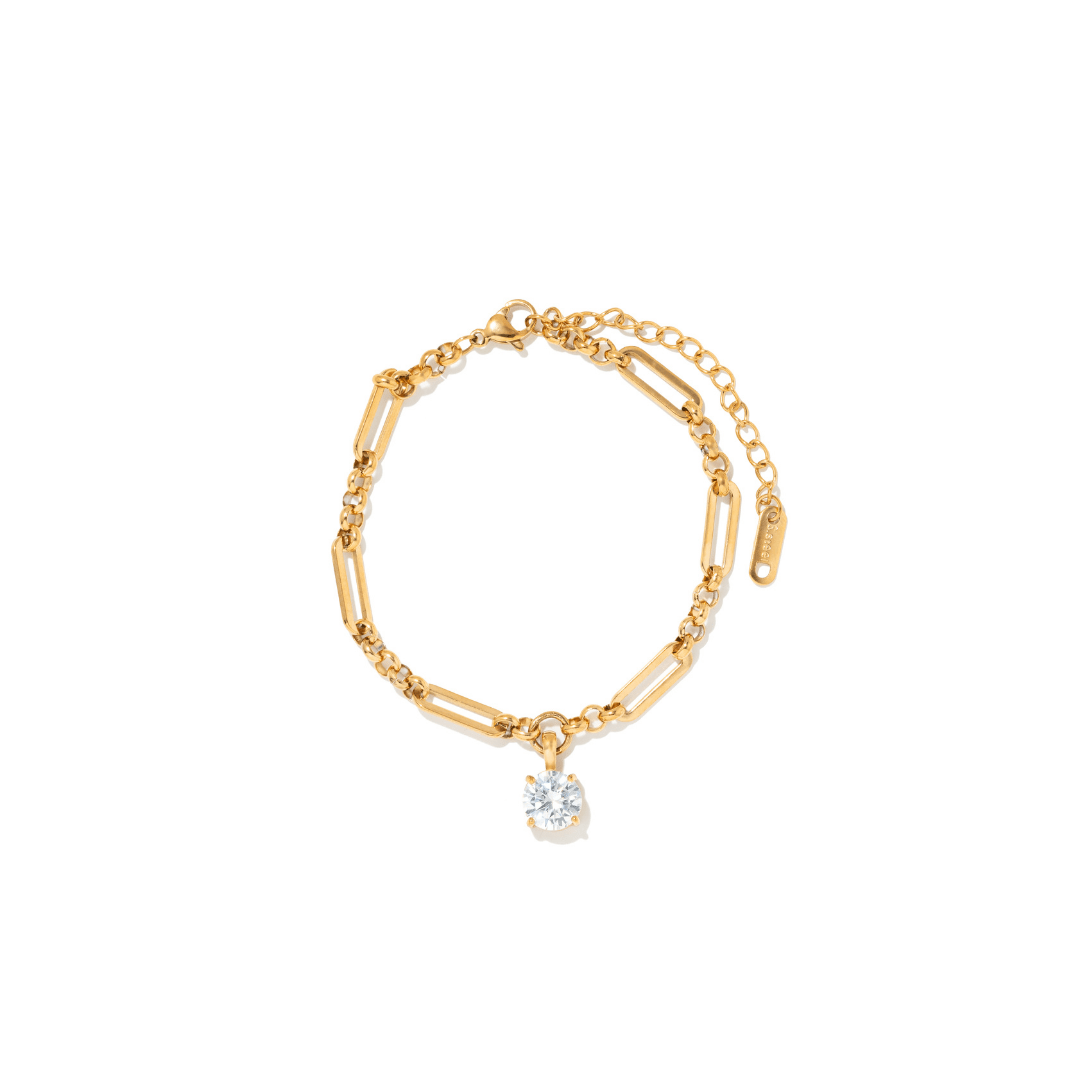 ROUND LUX LINK BRACELET - PULSERAS - Malandra Jewelry - EUWP417-JDB0312201-3