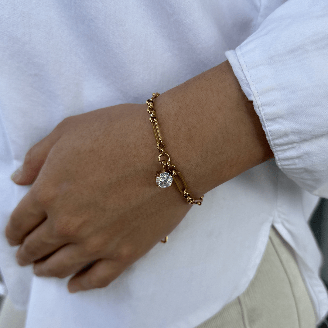 ROUND LUX LINK BRACELET - PULSERAS - Malandra Jewelry - EUWP417-JDB0312201-3