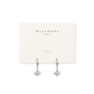 ROYAL BEE SILVER HOOPS - ARETES - Malandra Jewelry - FBA463-1EAR0026-RR