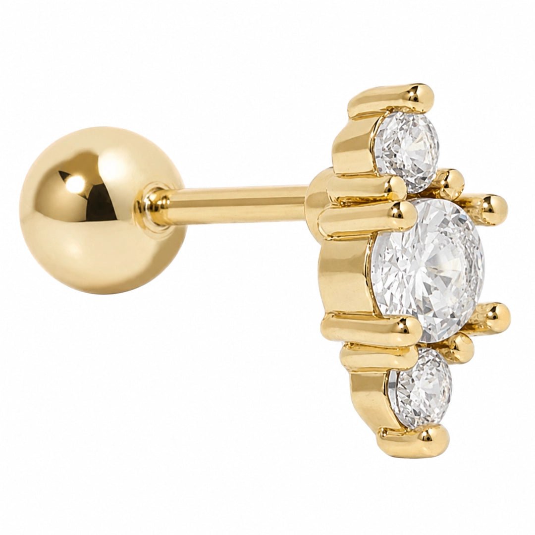 ROYAL MARQUISE GOLD PIERCING - ARETES - Malandra Jewelry - ZTA33-EGD1831