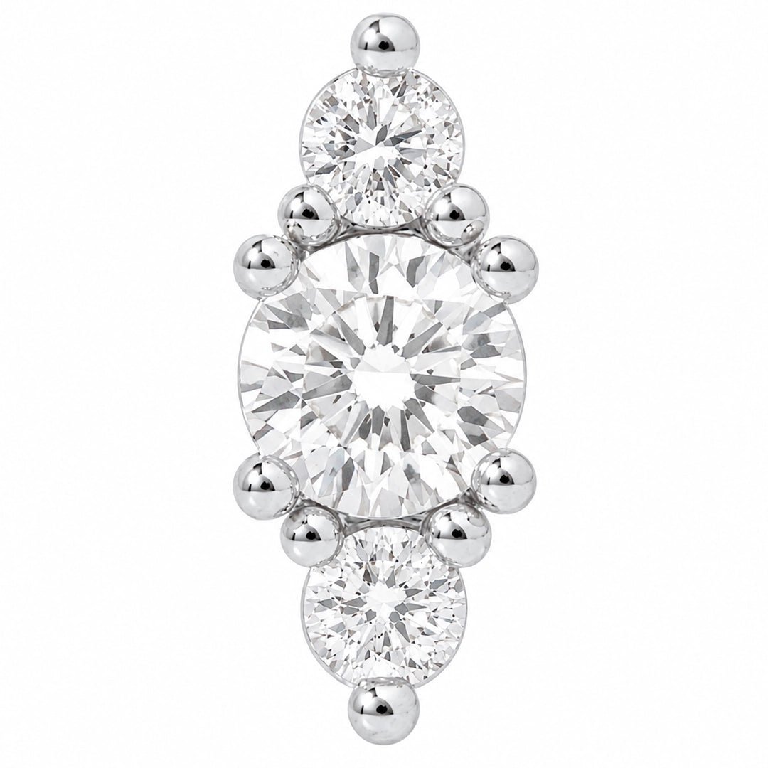 ROYAL MARQUISE SILVER PIERCING - ARETES - Malandra Jewelry - ZTA33.P-EGD1831