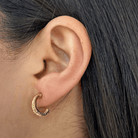 RUGGED CURVE GOLDEN HOOPS - ARETES - Malandra Jewelry - VCA259-3146