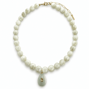 Sage Jade Gaia Necklace - COLLARES - Malandra Jewelry - TC2620