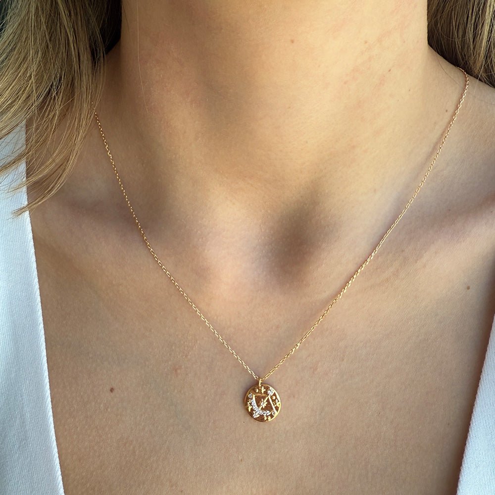 SAGITTARIUS ZODIAC NECKLACE - COLLARES - Malandra Jewelry - XBC131 - BJN01661 SAGGD