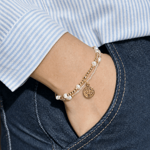 Saint Benedict Crystal Pearl Bracelet - PULSERAS - Malandra Jewelry - TP2468