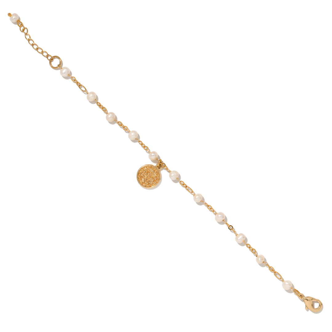 Saint Benedict Pearl Bracelet - PULSERAS - Malandra Jewelry - TP2589