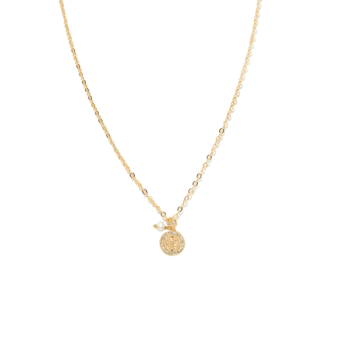 SAN BENITO PEARL DROP NECKLACE - COLLARES - Malandra Jewelry - FBC453