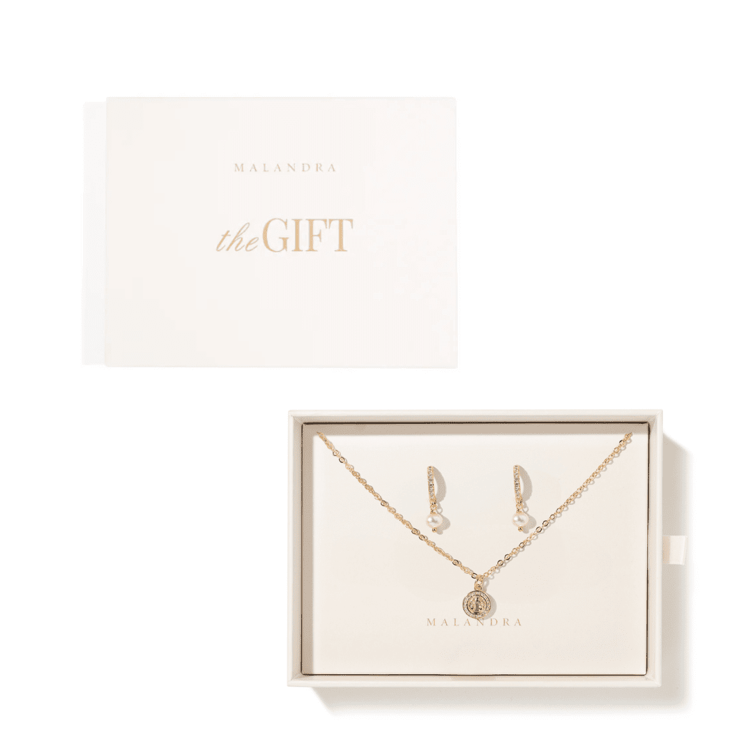 SAN BENITO PEARL GIFT SET - SETS DE REGALO - Malandra Jewelry - SET169 TA2165/FBC178