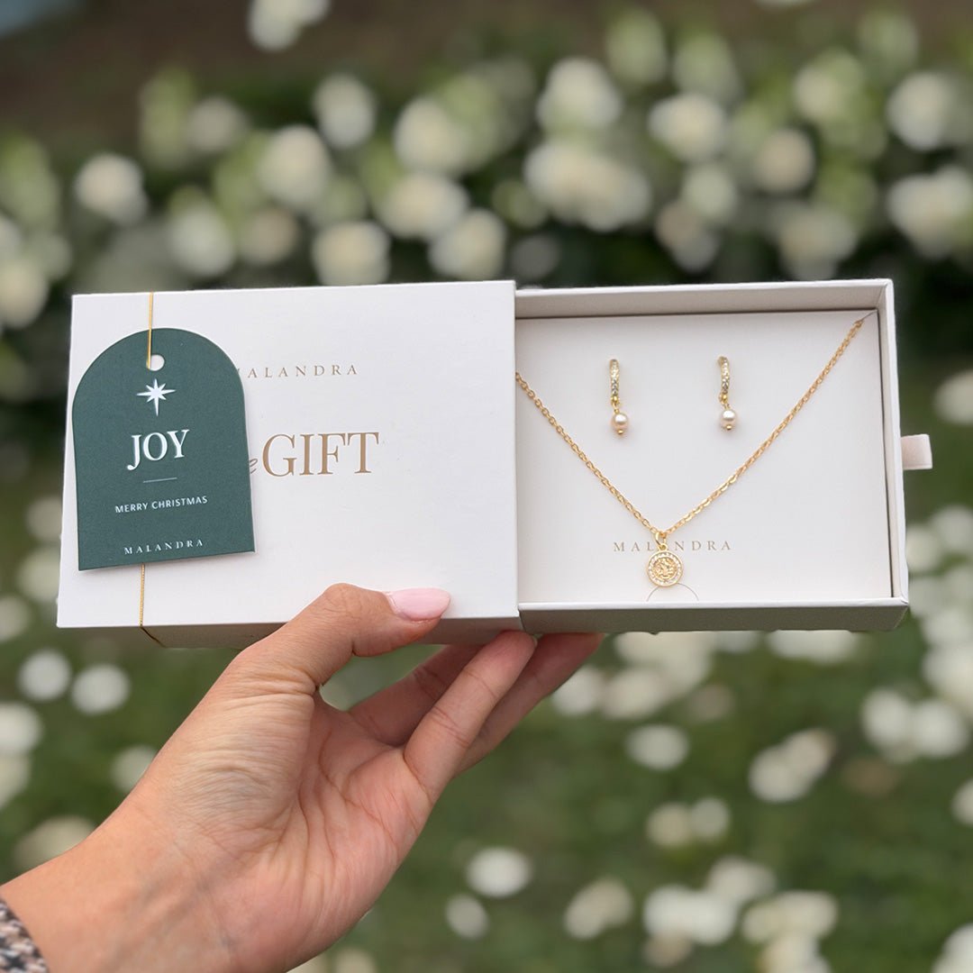 SAN BENITO PEARL GIFT SET - SETS DE REGALO - Malandra Jewelry - SET169 TA2165/FBC178