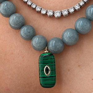 SEAFOAM JADE GAIA NECKLACE - COLLARES - Malandra Jewelry - TC2435