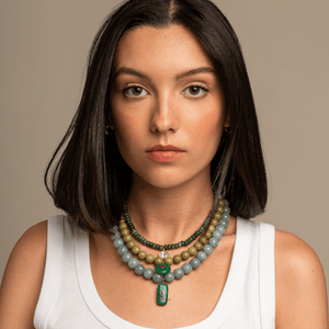 Seafoam Jade Gaia Necklace - COLLARES - Malandra Jewelry - TC2435