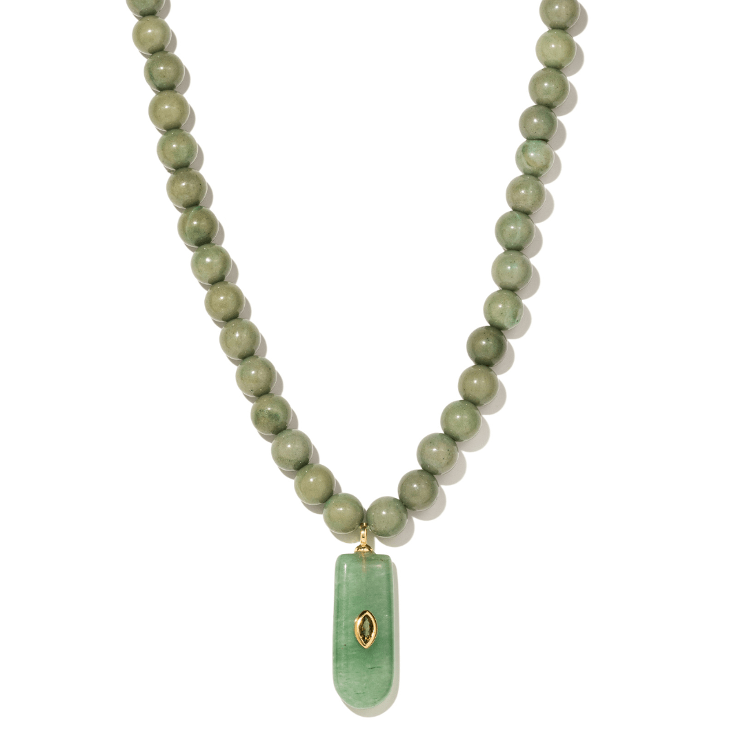 Seaglass Jade Gaia Necklace - COLLARES - Malandra Jewelry - TC2782