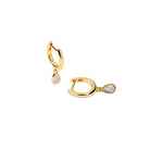 SERENA CRYSTAL DROP HUGGIES - ARETEES - Malandra Jewelry - EAWA70 - MME0131 - 1 opal