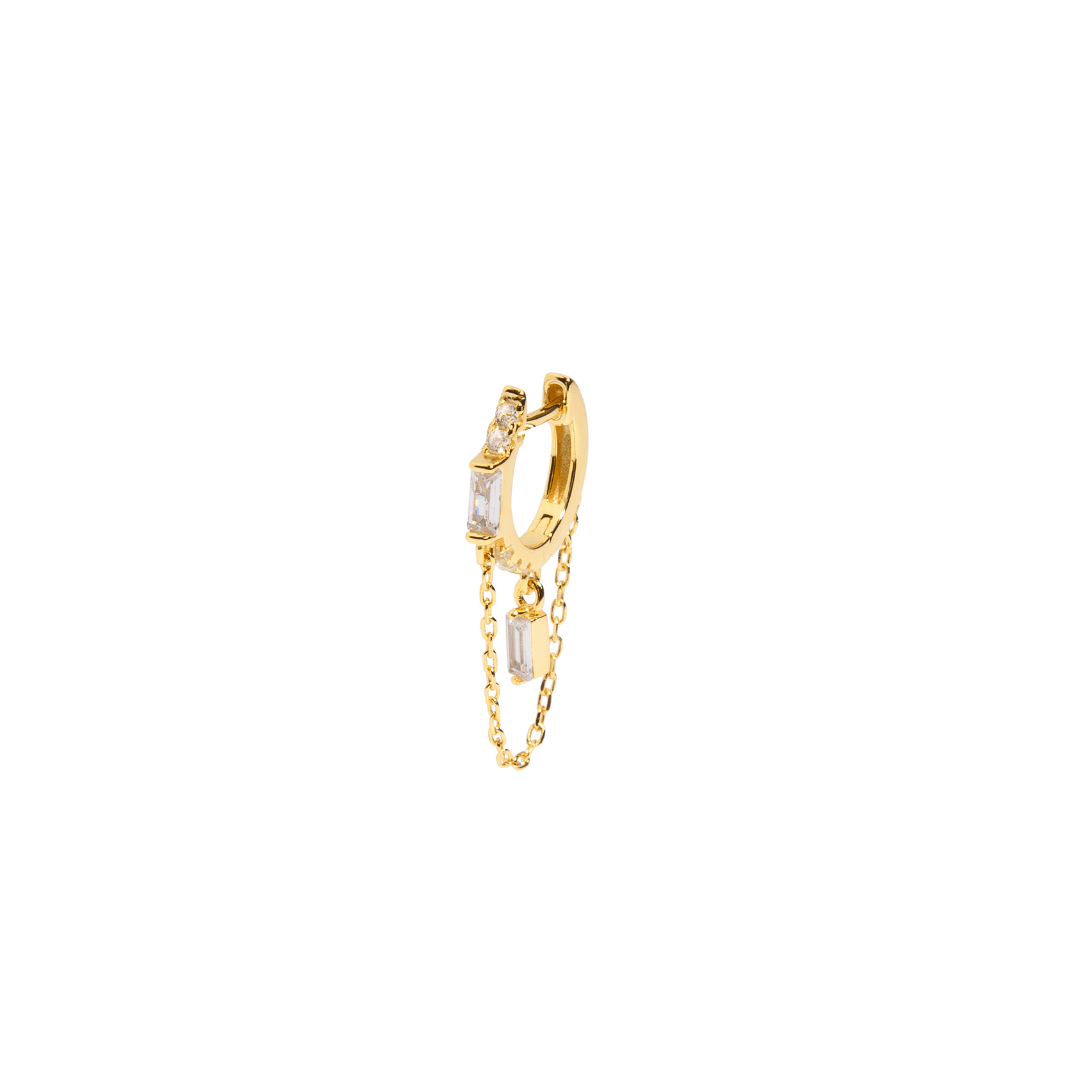 SERENA GOLDEN DANGLE EARRING - ARETES - Malandra Jewelry - EAWA104 - M230828001296