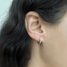 SERENA GOLDEN DROP HOOPS - ARERTES - Malandra Jewelry - ERA128 - G60204311450C
