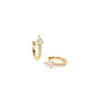 SERENA GOLDEN DROP HOOPS - ARERTES - Malandra Jewelry - ERA128 - G60204311450C