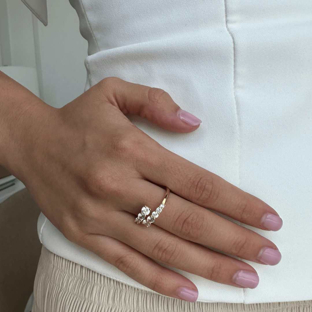 SERENA GOLDEN SPARKLE RING - ANILLOS - Malandra Jewelry - ERR138 - 60105561970C - 1