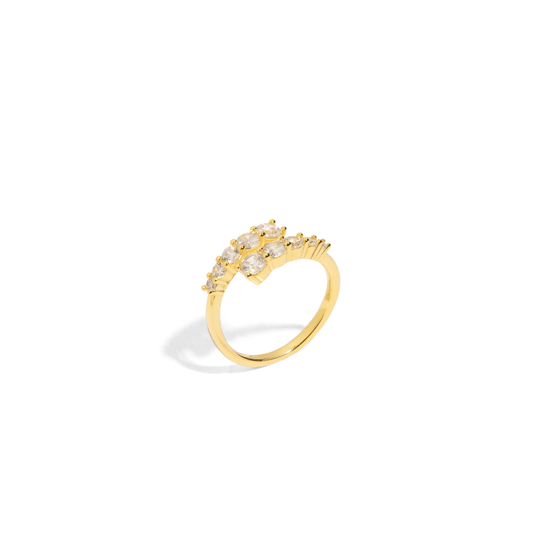 SERENA GOLDEN SPARKLE RING - ANILLOS - Malandra Jewelry - ERR138 - 60105561970C - 1