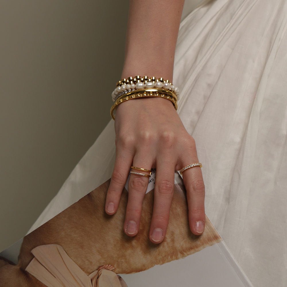 SERENA PLAIN & SPARK RING - ANILLOS - Malandra Jewelry - EAWR73.6 - M230828001586