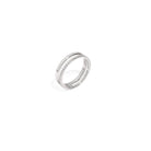 SERENA PLAIN & SPARK SILVER RING - ANILLOS - Malandra Jewelry - EAWR74.6 - M230828001586
