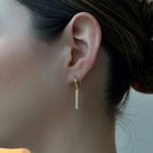 SERENA SPARK LINE HUGGIES - ARETES - Malandra Jewelry - EAWA40-AAE008