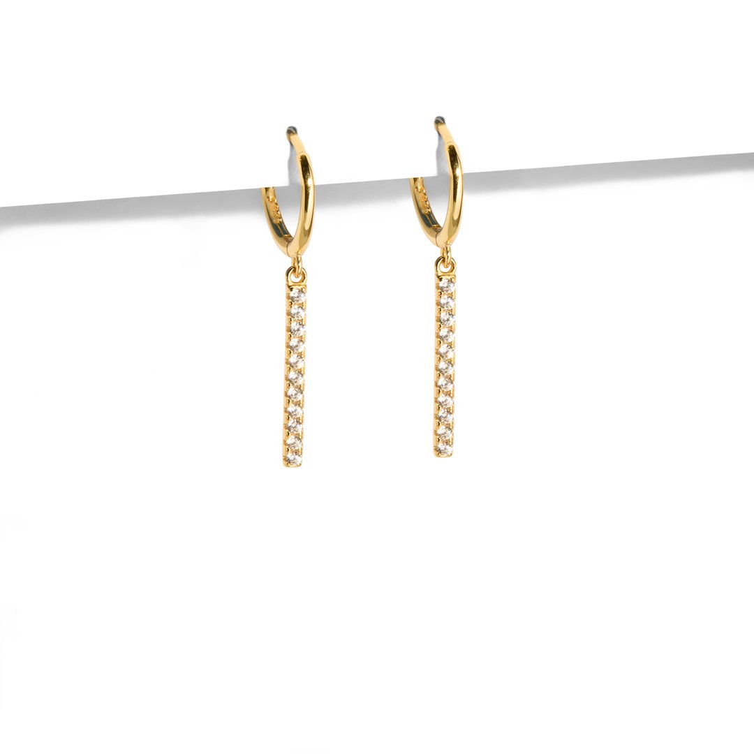 SERENA SPARK LINE HUGGIES - ARETES - Malandra Jewelry - EAWA40 - AAE008