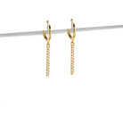 SERENA SPARK LINE HUGGIES - ARETES - Malandra Jewelry - EAWA40 - AAE008